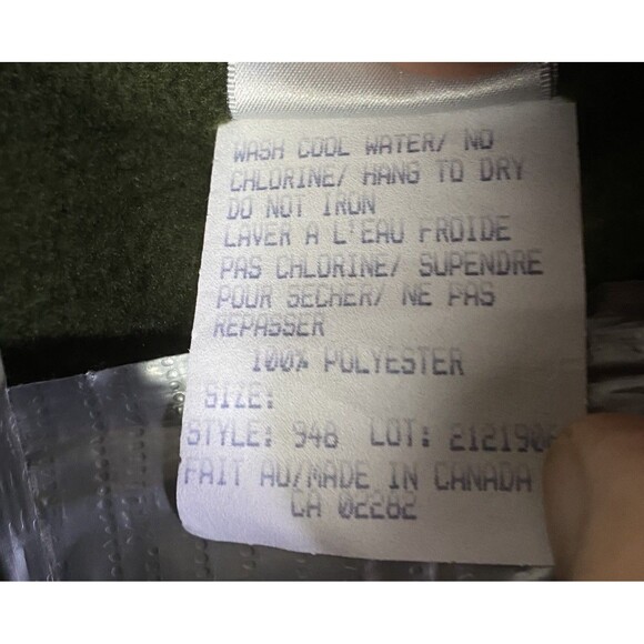 VTG Cityscape Men's XL Green Fleece Vest Full Zip 2 Horses Made Canada Foal - Picture 9 of 12